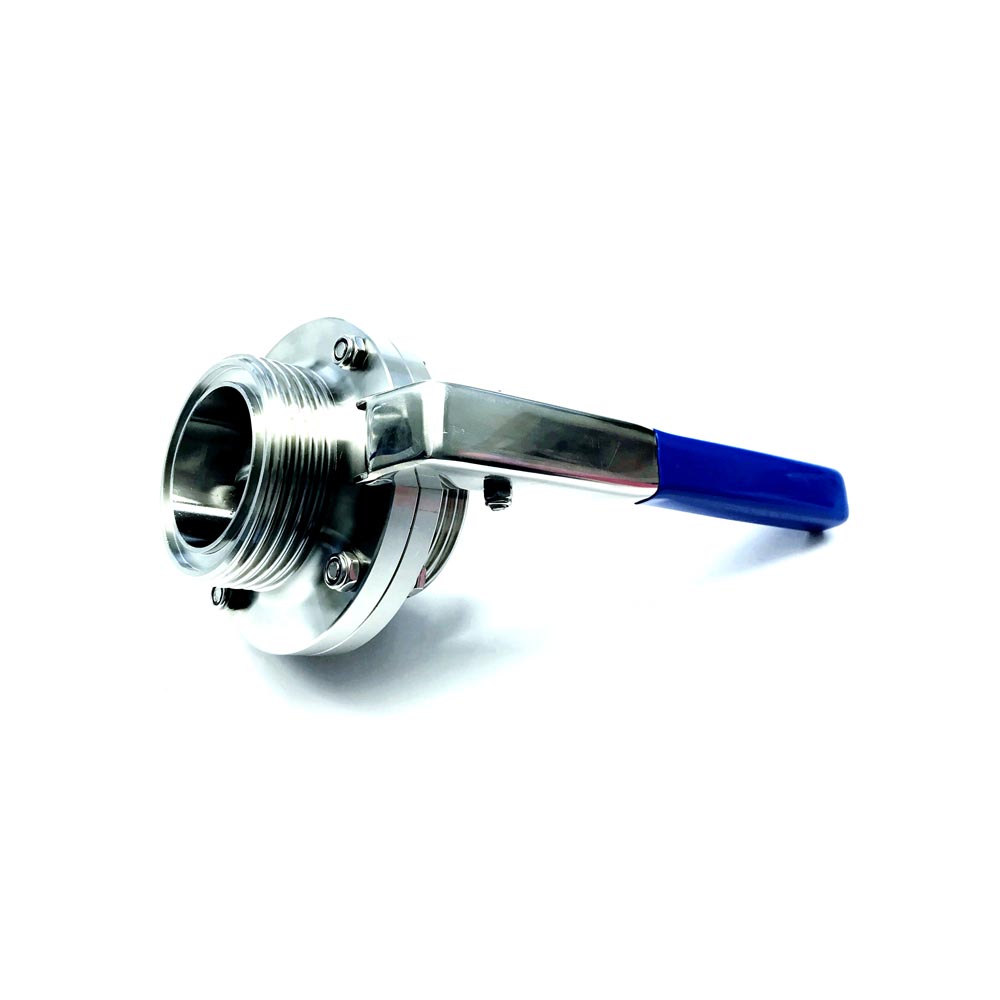 Valvola Farfalla Attacchi Femmina SMS con maniglia leggera guarnizione Silicone-Epdm-Viton Inox - Rizzato Inox Group