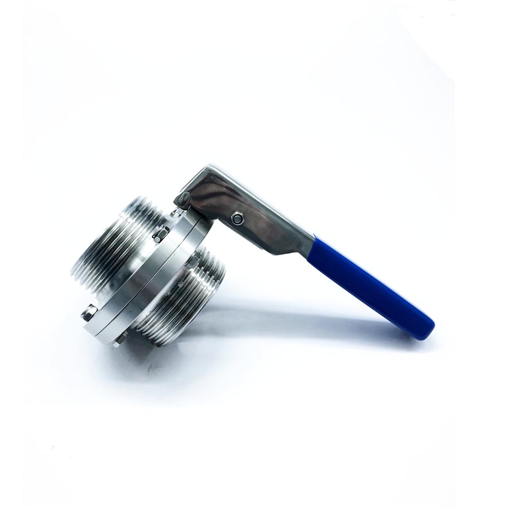 Valvola a Farfalla inox - Attacchi Femmina SMS - Guarnizione Silicone/EPDM/VITON - Rizzato Inox Group