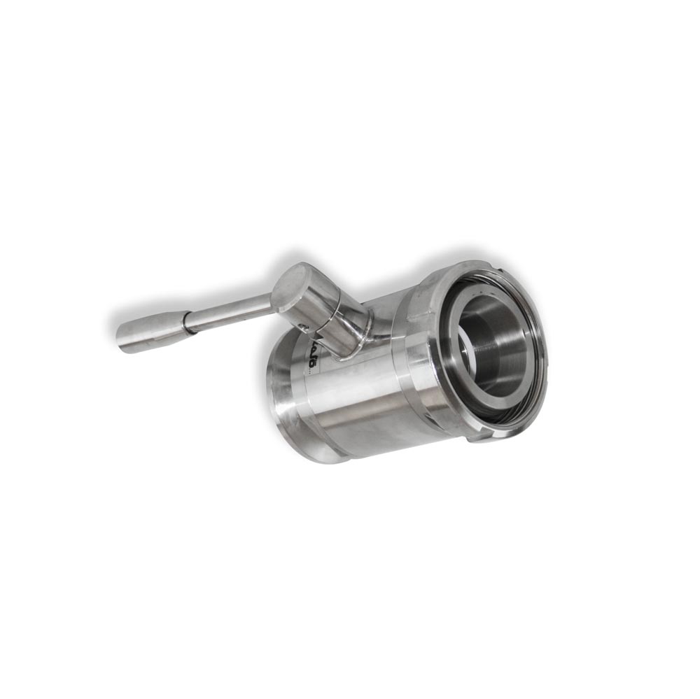 Valvola a sfera 2 vie attacchi Maschio DIN Garolla inox con foro di Scarico - Rizzato Inox Group srl