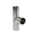 Tee inox con Curva Lucido