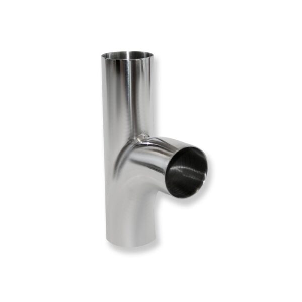 Tee inox con Curva Lucido
