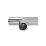 Tee inox con Curva Lucido