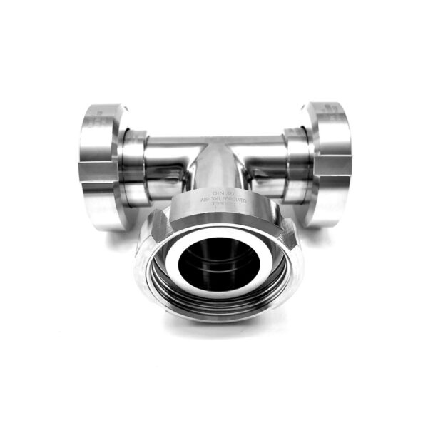 Tee inox con Attacchi Maschio DIN