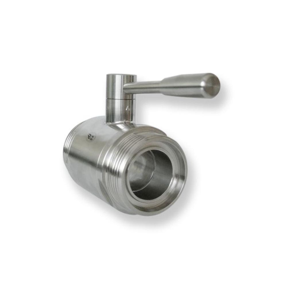 Valvola a Sfera 2 vie attacchi Femmina Din Inox con Maniglia pomolo inox - Rizzato Inox Group srl