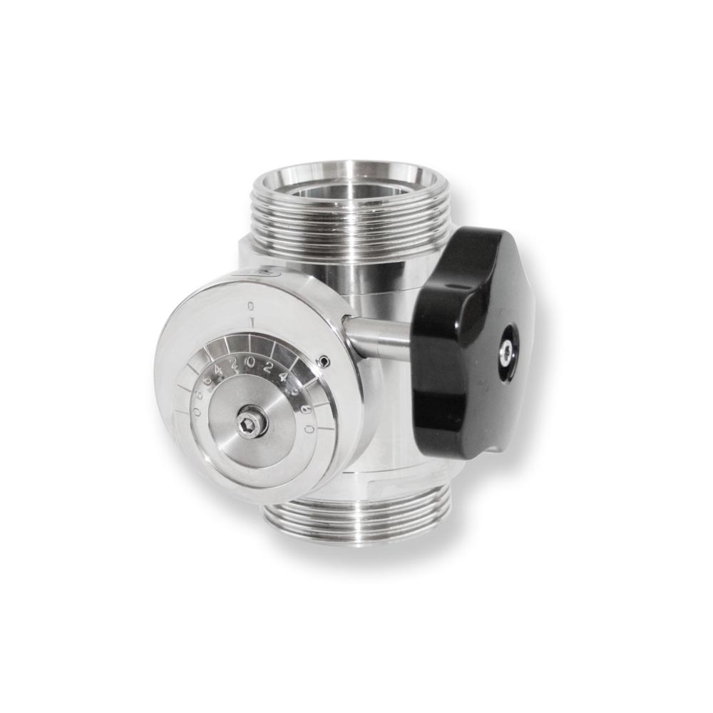 Valvola a Sfera 2 vie attacchi Femmina Din Inox con Maniglia Micrometrica - Rizzato Inox Group srl